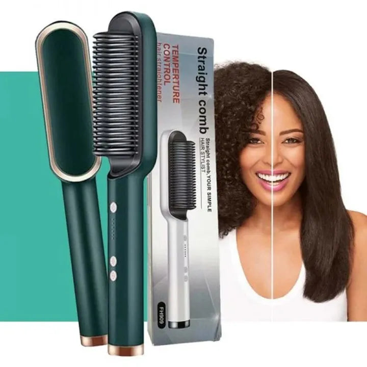 2 in 1 Hair Straightener Comb & Curler