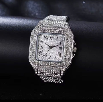 Luxury Diamond Watch ( Silver)